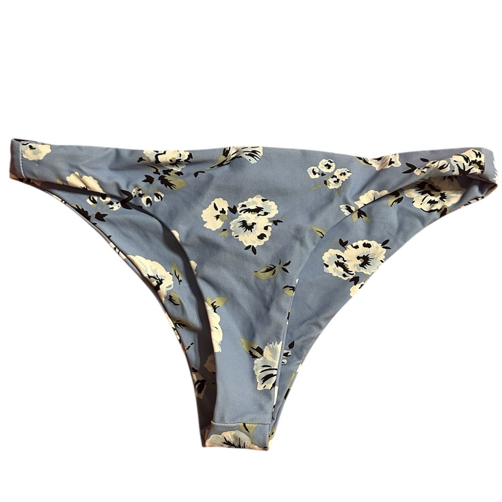 Amuse Society Blue Floral High Cut Bikini Bottom XS